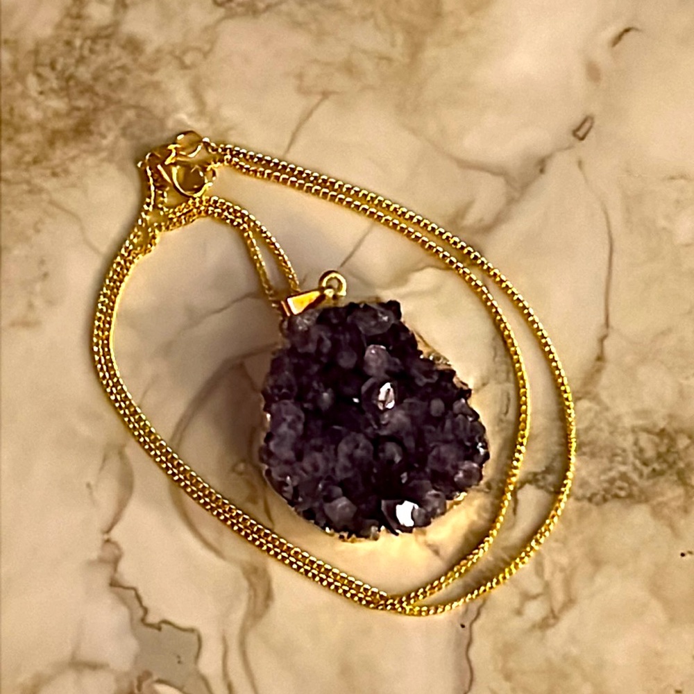 Amethyst Druze Necklace